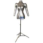 Inflatable Female Torso with Arms, with MS12 Stand, Silver